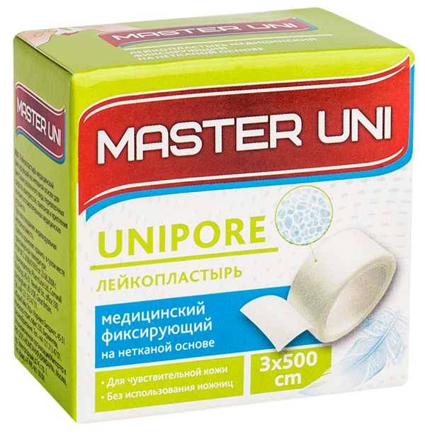 Лейкопластырь Master Uni гипоаллергенный на нетканной основе 3,0 см х 500 см